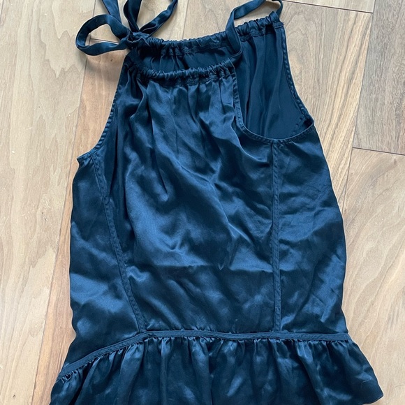 Black silk top - Picture 2 of 4